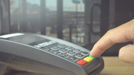 Credit-card-swipe-through-terminal-machine