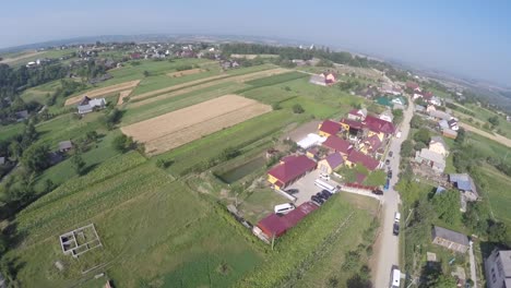 Aerial-Flight-Over-Houses