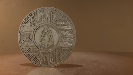 EOS-(EOS)-Münze-Blockchain-kryptowährung-Altcoin-3D-Render