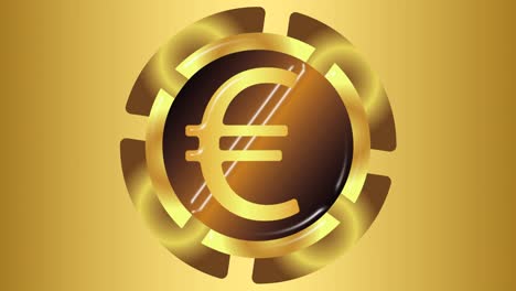 Gold-euro-on-golden-gradient