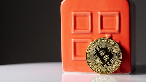 Bitcoin-und-rotes-Heimmodell