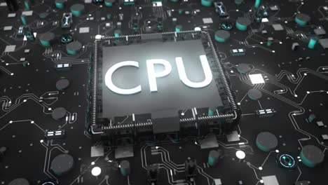 CPU-Prozessoren,-die-auf-der-Hauptplatine-arbeiten