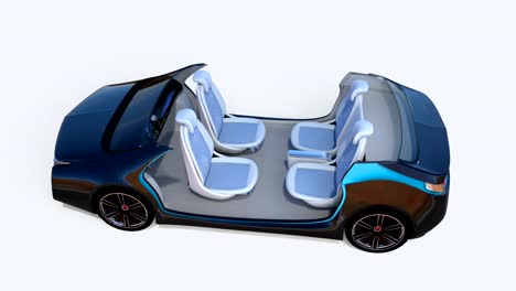 3-D-Animation-der-autonomen-Auto-innen