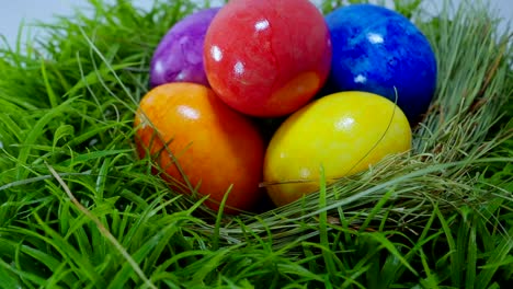 Colorful-Easter-Eggs-in-a-nest