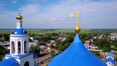 aerial-shot-convent-in-Bogolyubovo,-Russia