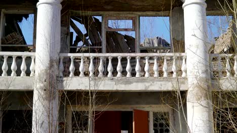 The-front-view-of-the-ruined-property-during-the-war