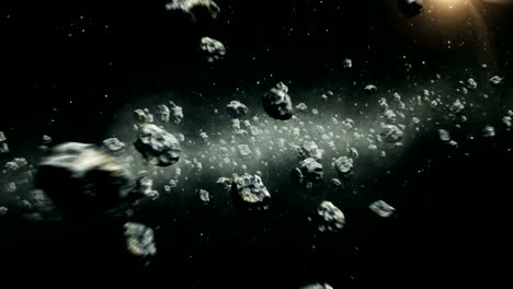 Beautiful-flight-through-asteroid-belt-in-open-space.