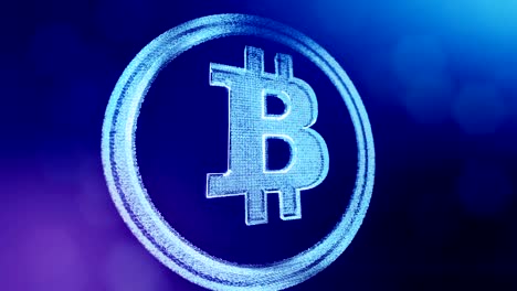 bitcoin-logo-on-a-coin-of-particles.-Financial-background-made-of-glow-particles-as-vitrtual-hologram.-Shiny-3D-loop-animation-with-depth-of-field,-bokeh-and-copy-space.-Blue-background-1