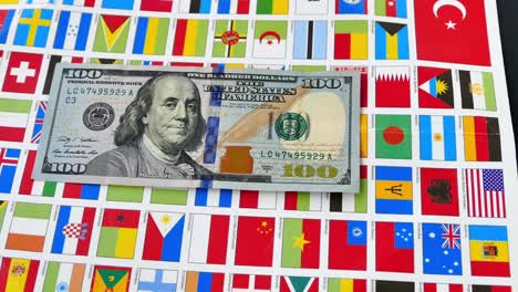 Ländern-der-Welt-und-US-Dollar,-Weltbörsen-und-US-Dollar,