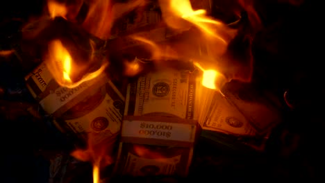 Pile-Of-Dollars-On-Fire