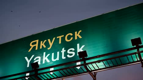 Airplane-Take-off-Yakutsk-during-a-wonderful-sunrise