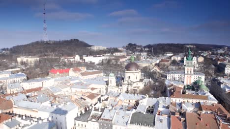 Cityscape-of-Lvov,-Ukraine