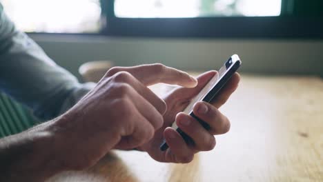 Close-up-Hands-Of-Blogger-Using-Smart-Phone