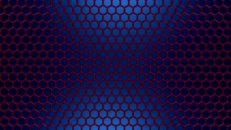 Hexagon-texture-mesh-shimmers-in-red.-Uhd-4k-background,-backdrop-texture