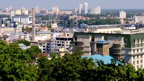 Panorama-Videoclip-Ansichten-der-Böschung-des-Dnjepr