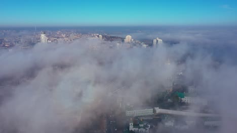 Aerial-View-Of-The-Foggy-Kyiv-City-In-Autumn.-HD