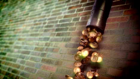 Coins-pour-from-the-drainpipe.