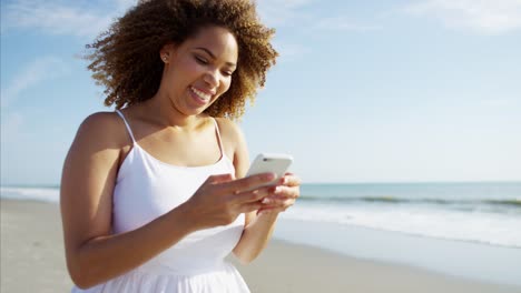 Plus-size-African-American-female-on-beach-vacation