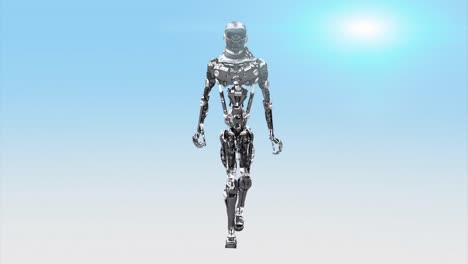 Funcionamiento-cyborg,-robot-de-caminar-render-3D