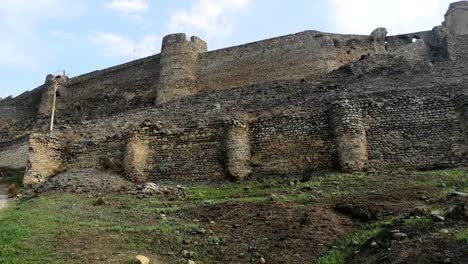 Top-view-of-Gori-with-Virgin-Mary-Cathedral-on-foreground.-Georgia