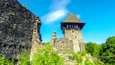 Nevytske-Castle,-semi-ruined-castle-near-Uzhhorod,-Ukraine