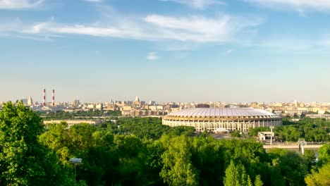 Moscow-Russia-time-lapse-4K,-city-skyline-timelapse-view-from-Sparrow-Hill