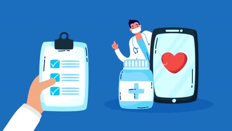 smartphone-con-tecnología-médica-en-línea