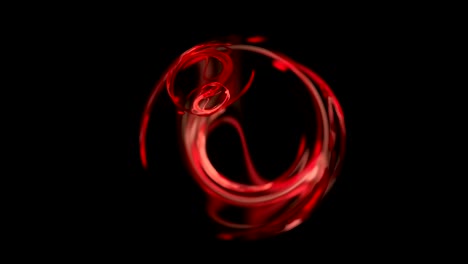 Red-Christmas-ball-abstract-loop-motion-background