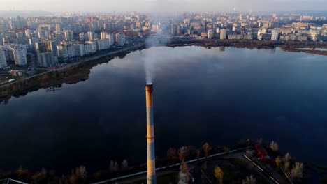 Garbage-incineration-plant.-Waste-incinerator-plant-with-smoking-smokestack.-The-problem-of-environmental-pollution-by-factories.