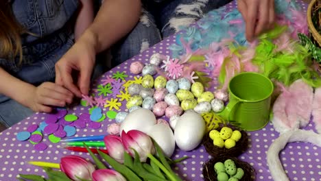 Workspace-with-easter-decoration-close-up