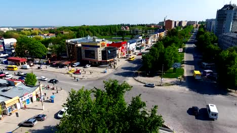 Panoramic-Aerial-drone-view-of-city