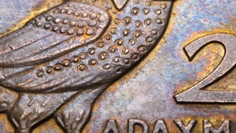 Close-up-of-very-old-coins