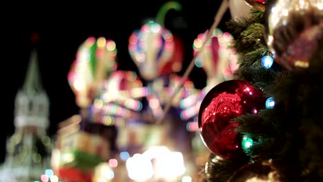 Carousel-on-Red-Square-in-defocus