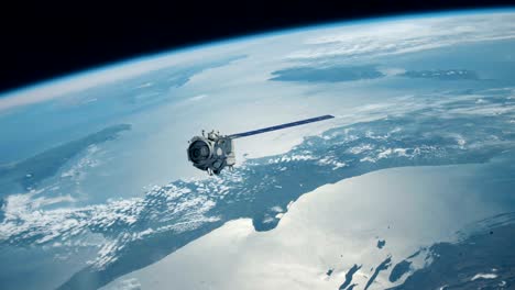 Satellite-in-Space-Global-Communications-over-Earth