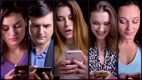 Collage-de-seis-personas-usando-el-smartphone