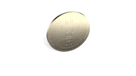 Silver-digital-coin-of-question-mark-rotating.-3D-rendering.-animation.