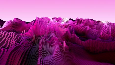 Abstrakte-3D-Stadt-Hintergrund-Animation-mit-beweglichen-Cubes