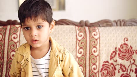 Portrait-of-an-Indian-child-at-home-during-coronavirus-lockdown