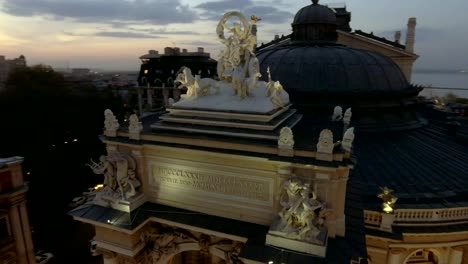 Night-Aerial-view-of-Odessa-Opera-house-in-Ukraine