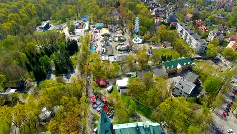 Aerial:-Central-park-of-Kaliningrad-in-summer