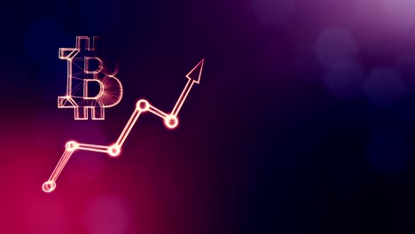 Signo-de-bitcoin-y-creciente-programa.-Fondo-financiero-hecho-de-partículas-de-brillo-como-holograma-vitrtual.-Animación-loop-3D-brillante-con-la-profundidad-de-campo,-bokeh-y-copia.-Fondo-violeta-1