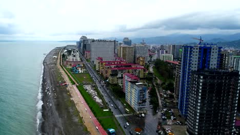 Aerial-view-of-Batumi-at-rainy-day-FullHD-shot