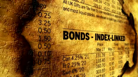 Bonds-index-grunge-concept