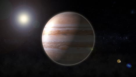 The-planet-Jupiter-revolves-in-space