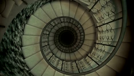 Endless-old-spiral-staircase.-Looped-video.-3D-render