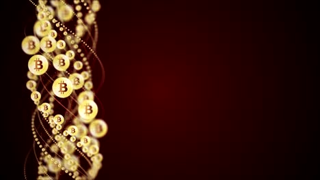 BITCOIN-Coins-Animation,-Background,-Rendering,-Loop