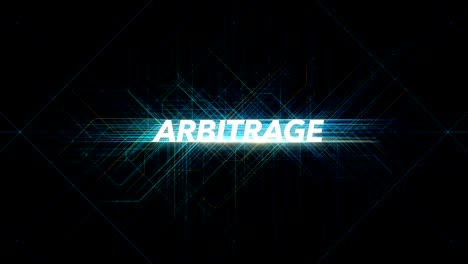 Digitale-Leitungen-Tech-Wort---ARBITRAGE