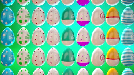 Happy-Easter-Holiday-with-Painted-Egg-on-Colorful-Background.-International-Spring-Celebration