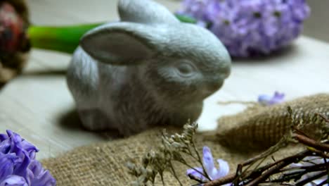 Pan-camera-movement-on-Festive-Easter-table-setting