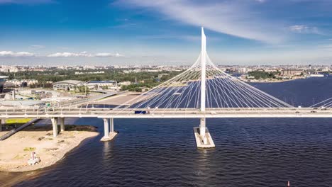 The-cable-stayed-bridge-across-the-Petrovsky-fairway-of-the-western-high-speed-diameter.-St.-Petersburg.-Russia